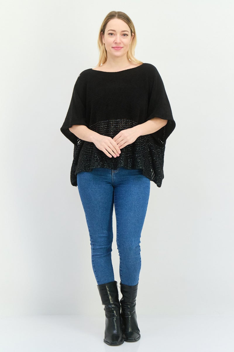 HALSTON Women Textured Poncho, Textured - Image 2