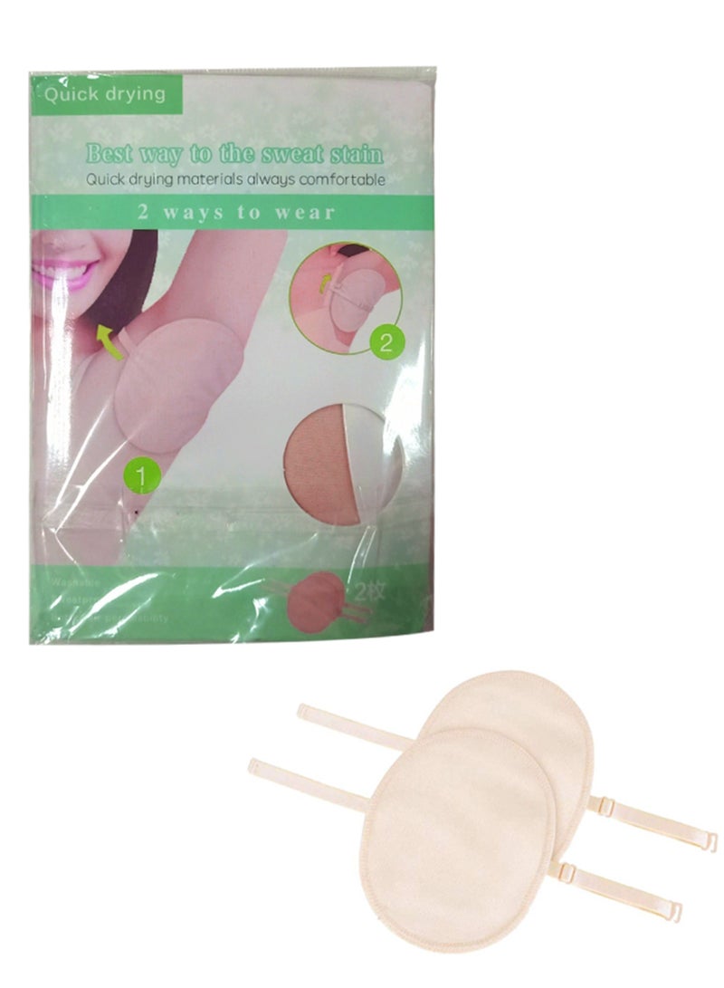 MiMi & BeiBei Sweat Pads 1 Pair Reusable Sweat Absorbing Guards with Shoulder Strap Breathable and Washable Armpit Sweat Pads Quick Dry Anti Perspiration Stickers for Women and Men - Image 2