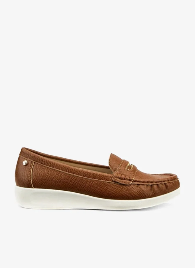Flora Bella By Shoexpress Textured Slip-On Loafers