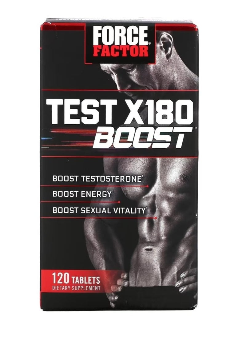 Force Factor Test X180 Boost for energy and Vitality 120 Tablets  - Image 1