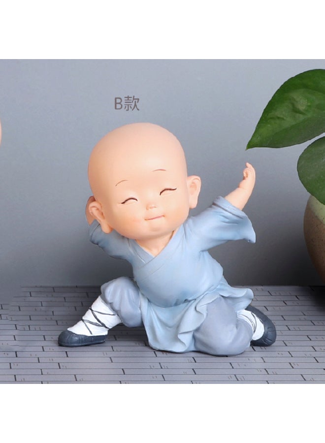 New Creative Home Decorations Cute Shaolin Kung Fu Monk Gift Ornaments Car Interior Accessories Doll