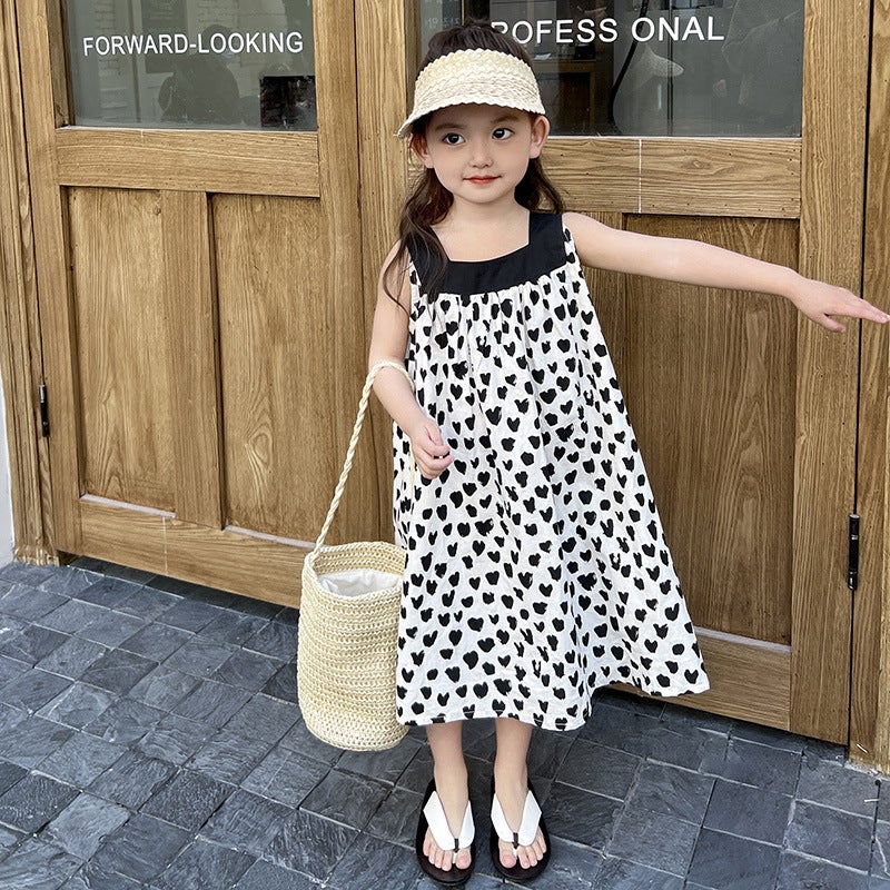 Children'S Brother And Sister'S 2025 Summer Style Boys And Girls Korean Style Loose Slip Skirt Brother And Sister'S Children'S Short-Sleeved Shorts Two-Piece Set - Image 1
