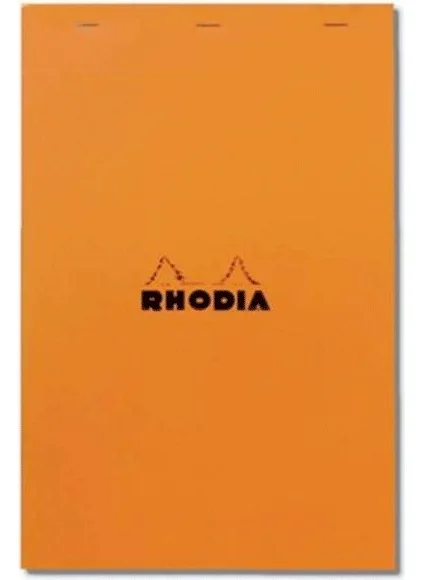 Rhodia Bsc A7 Checkered Notepad Orange kpk 80gr