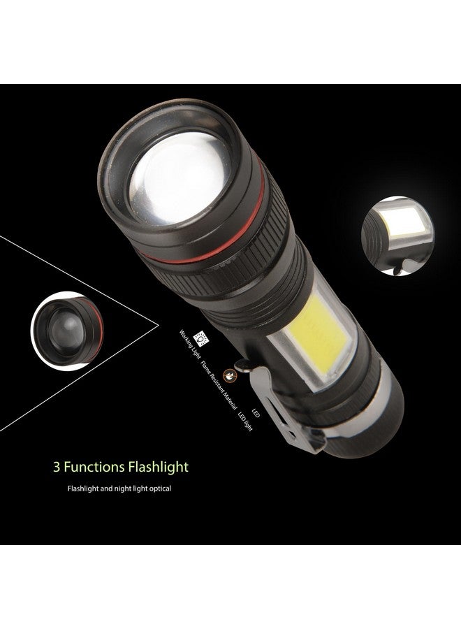Care4 مصباح يدوي قابل لإعادة الشحن Care 4 CREE T6 LED + مصباح COB (أسود : قابل لإعادة الشحن) - Image 2