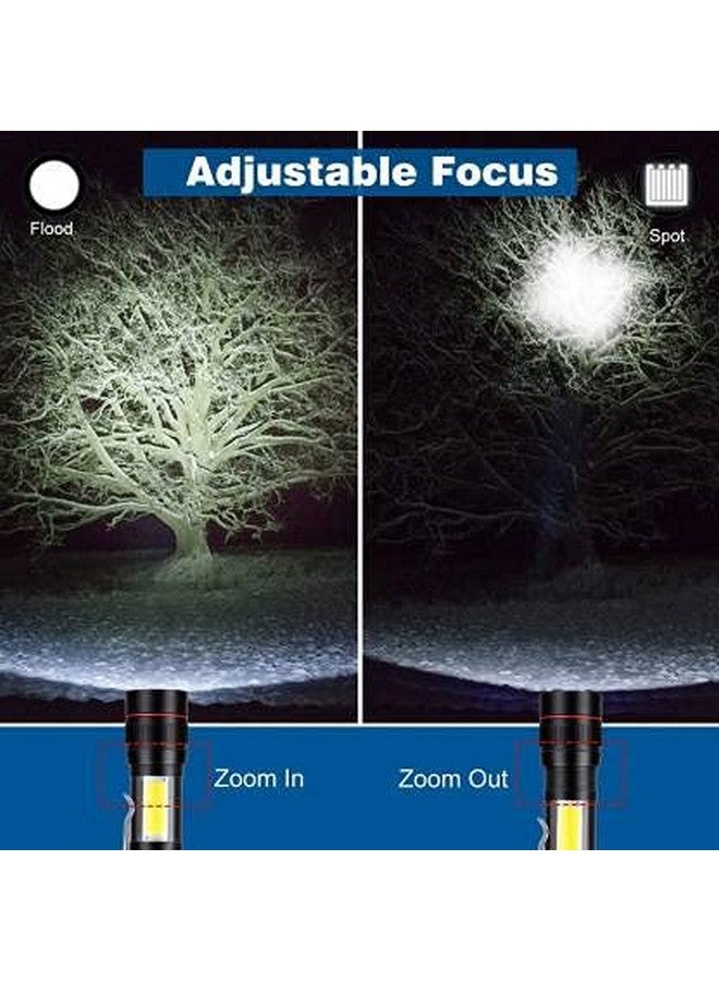 Care4 مصباح يدوي قابل لإعادة الشحن Care 4 CREE T6 LED + مصباح COB (أسود : قابل لإعادة الشحن) - Image 4