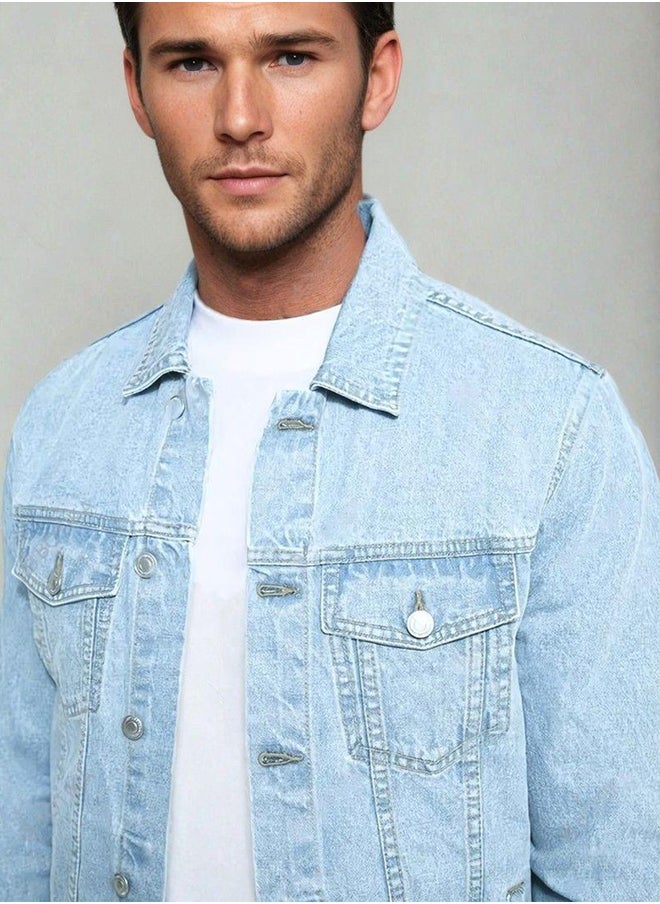 Kotty Washed Double Pocket Detail Denim Jacket  - Image 3