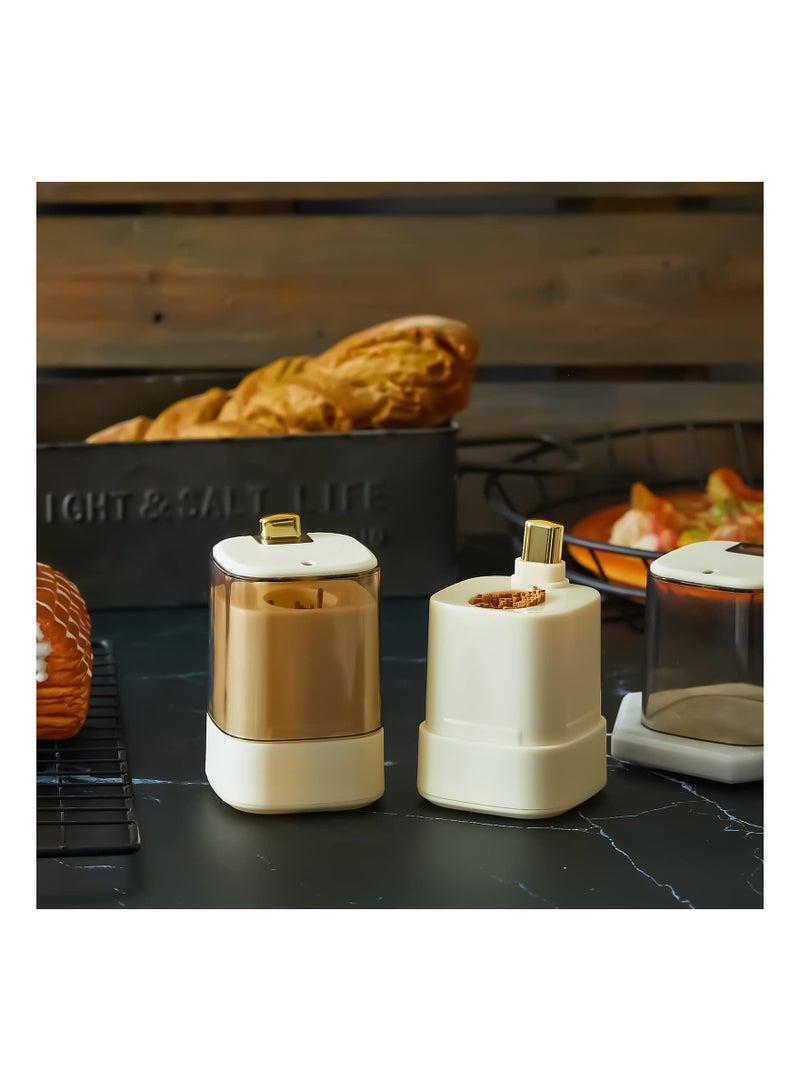 4-Pack Automatic Toothpick Dispenser Set, Novelty Sturdy Toothpick Holders with Safe Thickening Containers, Ideal for Home, Kitchen, and Restaurant Use. - Image 3