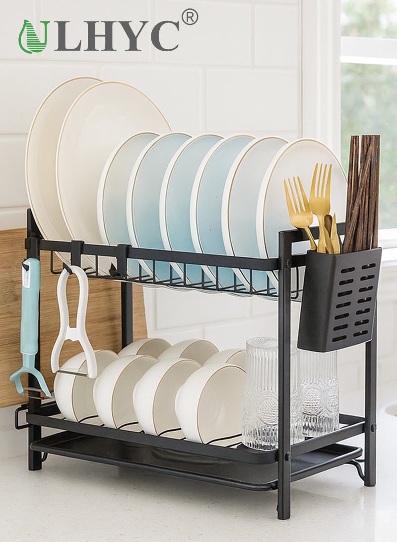 يو إل اتش واي سي رف تجفيف الأطباق ذو طبقتين 44x24.3x34 سم - Image 1