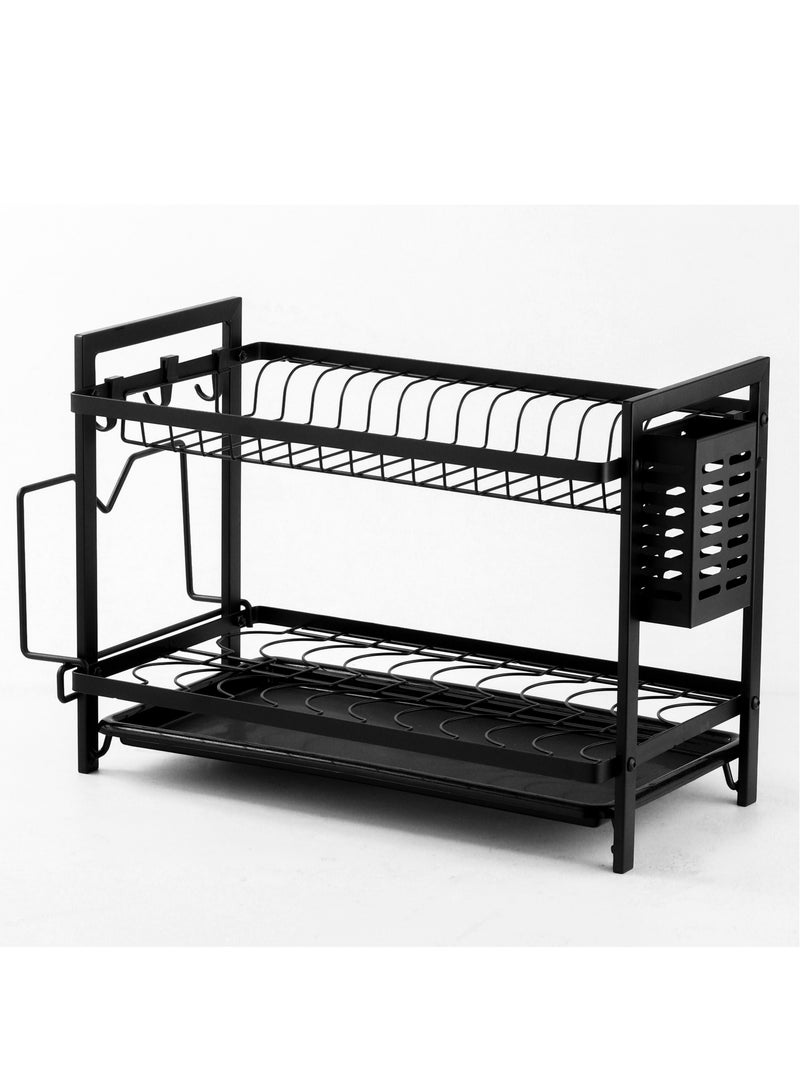 يو إل اتش واي سي رف تجفيف الأطباق ذو طبقتين 44x24.3x34 سم - Image 4