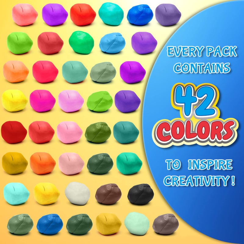 ESSENSON Air Dry Clay 42 Colors, Modeling Clay for Kids, DIY Molding Magic Clay for with Tools, Toys Gifts for Age 3 4 5 6 7 8+ Years Old Boys Girls Kids - Image 2