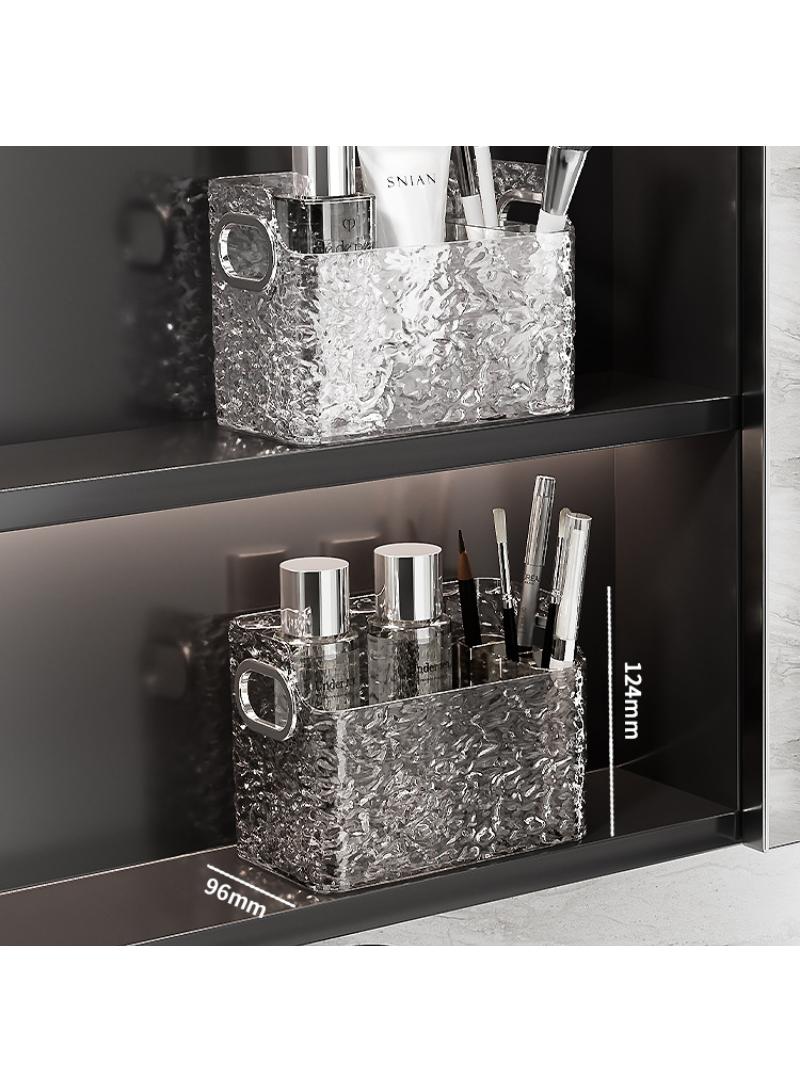 2pcs Wall mounted cosmetic storage box, bathroom, washbasin storage rack - Image 4