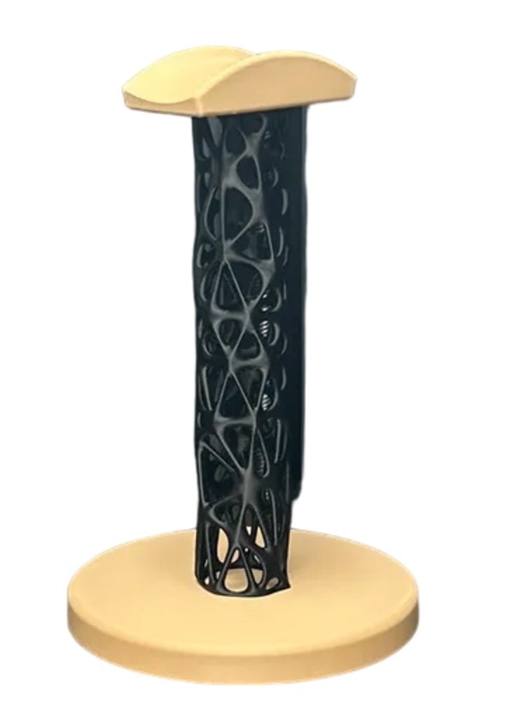 3D Brothers - Headphone Stand with a Modern Geometric Design - Sturdy Circular Base and Black Engraved Support - Image 1