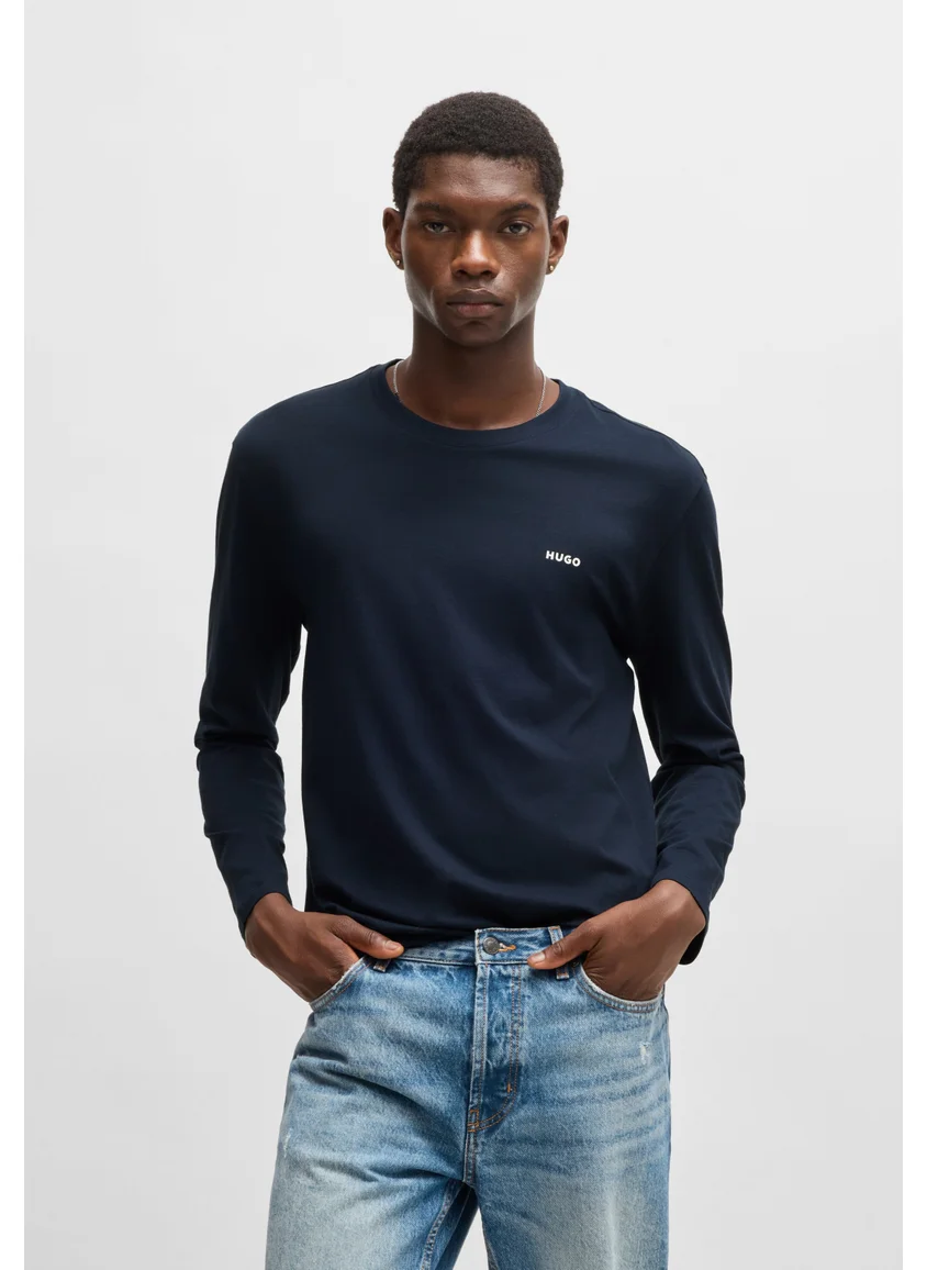 HUGO Cotton-jersey T-shirt with logo print