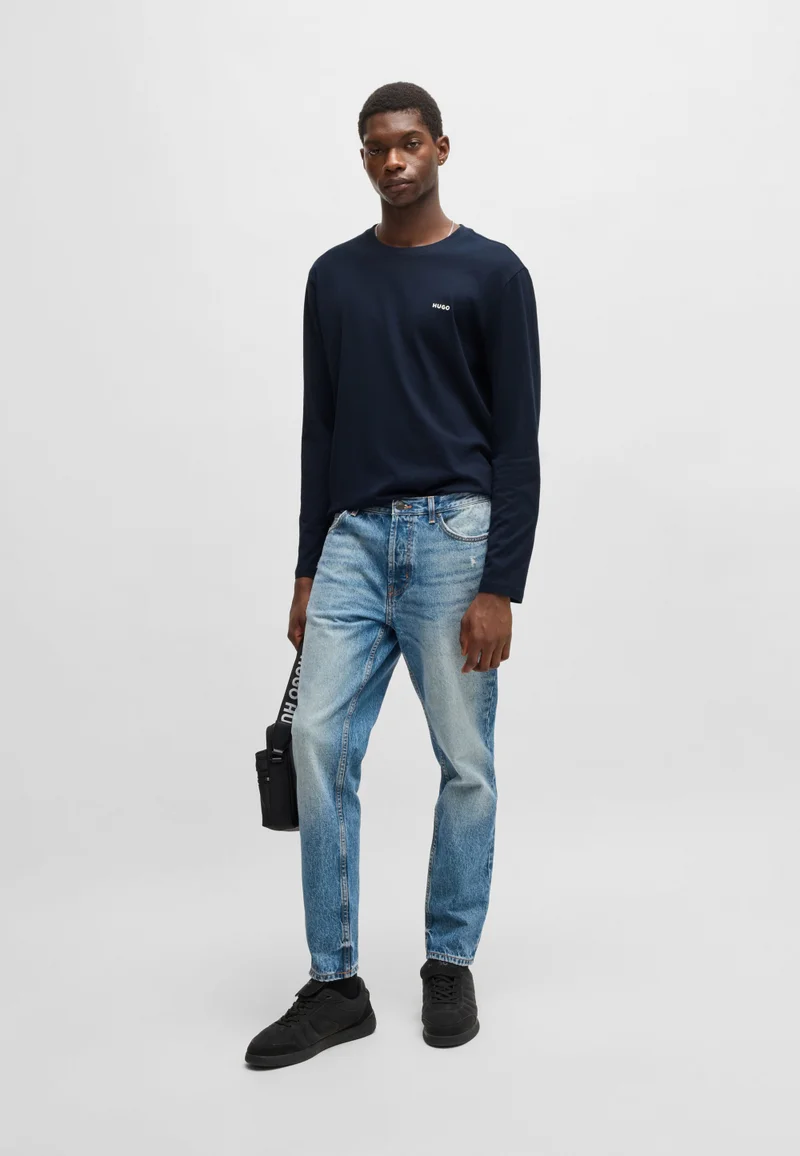 HUGO Cotton-jersey T-shirt with logo print