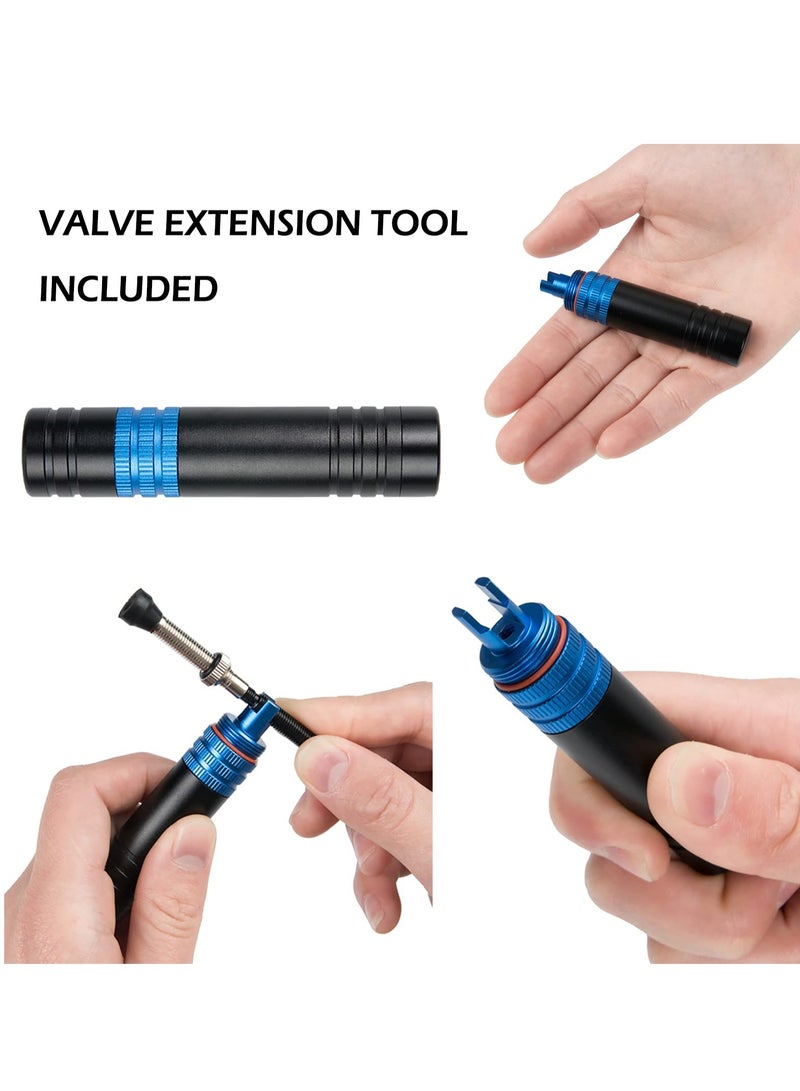 KASTWAVE Tubeless Bike Tire Tool, Stash Tubeless Flat Tire Repair Kit Bike Tool Kit, Easy Handlebar Storage, Complete Bike Tire Plug Kit, Repair Kit and Sealant Injector Syringe Set with Valve Removal Tool Kit - Image 4