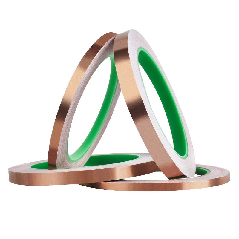 Meideal Meideal Copper Foil Tape [4 Pack] (5mm,6mm,8mm,10mm) X 66FT with Dual Conductive Adhesive Copper Tape for Guitar, Electrical Repairs, Arts & Crafts, Stained Glass, Paper Circuits, Soldering, Grounding  - Image 1
