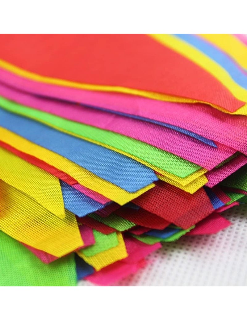 FengSVMA 100 Feet Pennant Banner - 75 Multicolor Bunting Flags - Birthday Party Grand Opening Christmas Decorations - Image 3