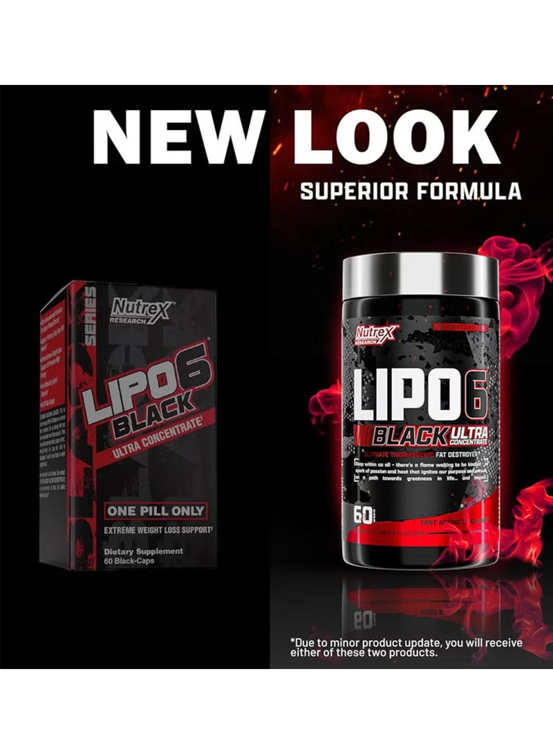 Nutrex Research Ultra Concentration Lipo-6 Black Supplement - 60 Capsules - Image 2