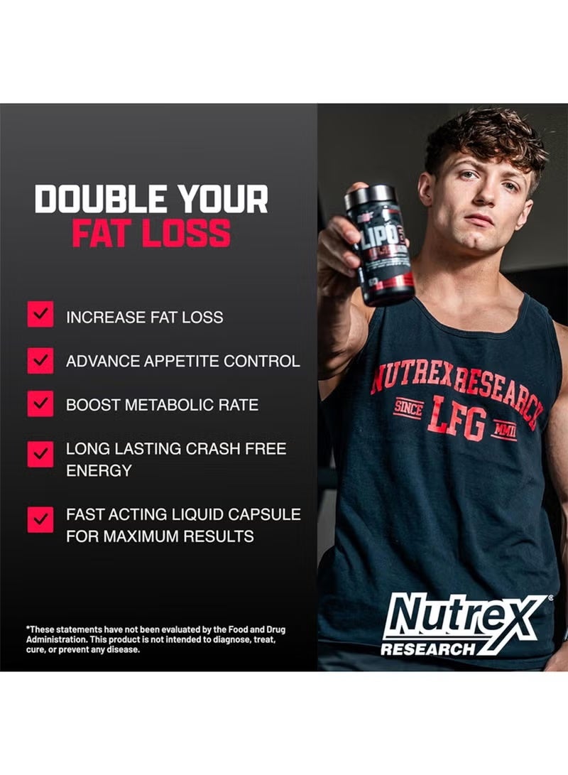 Nutrex Research Ultra Concentration Lipo-6 Black Supplement - 60 Capsules - Image 4