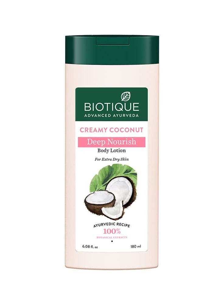 Biotique لوشن الجسم الكريمي بجوز الهند المغذي العميق للبشرة الجافة للغاية 180 مل - Image 1
