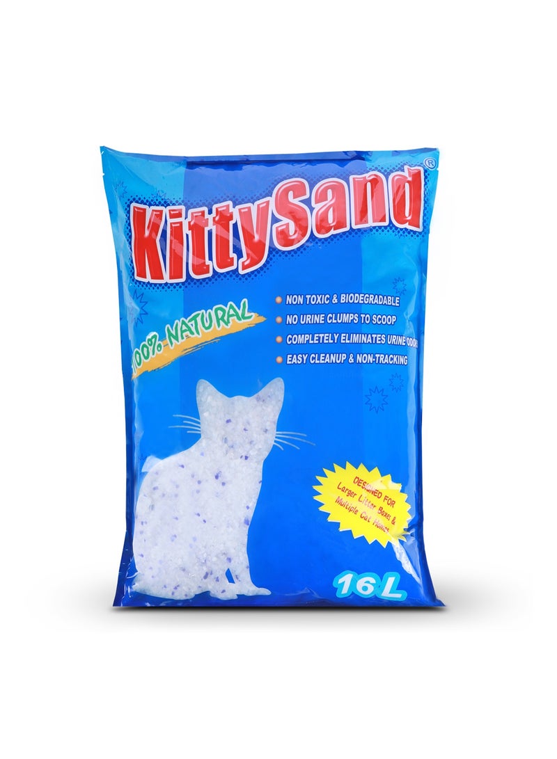 Kitty Sand 100% Natural Silica Crystal Premium Quality Cat Litter 16L - Pack of 2 - Image 4