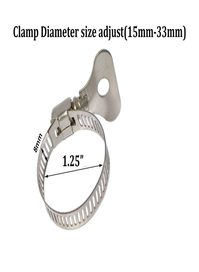 ES EKSAFAR ESEKSAFAR Adjustable Butterfly SS Hose Clamp/Pipe clip (15, 1.25" inch) - Image 3