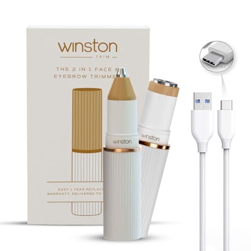 Winston Rechargeable Electric 2-in-1 Face and Eyebrow Trimmer for Women - 90 Min | Multi-Grooming Trimmer for Eyebrow and Facial hair - Image 1