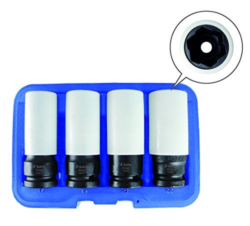 Astro Pneumatic Tool 7404 Flank Bite Damaged Lug Nut Socket Set w/Spinning Protective Sleeves - Image 4