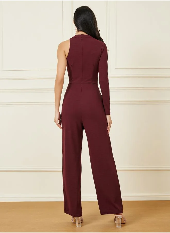 ستايلي One Sided Sequined Wide Leg Jumpsuit