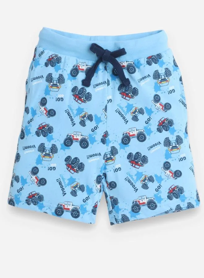 victor and jane Graphic Print T-Shirt and All-Over Printed Shorts Set