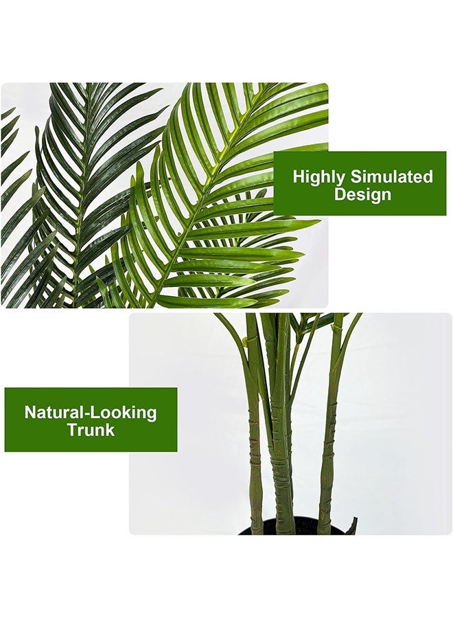 Arabest Artificial Tree Fake Plants,135cm Areca Palm Fake Trees Faux Plants Indoor Realistic Plants for Office Home Room Store Decor - Image 5