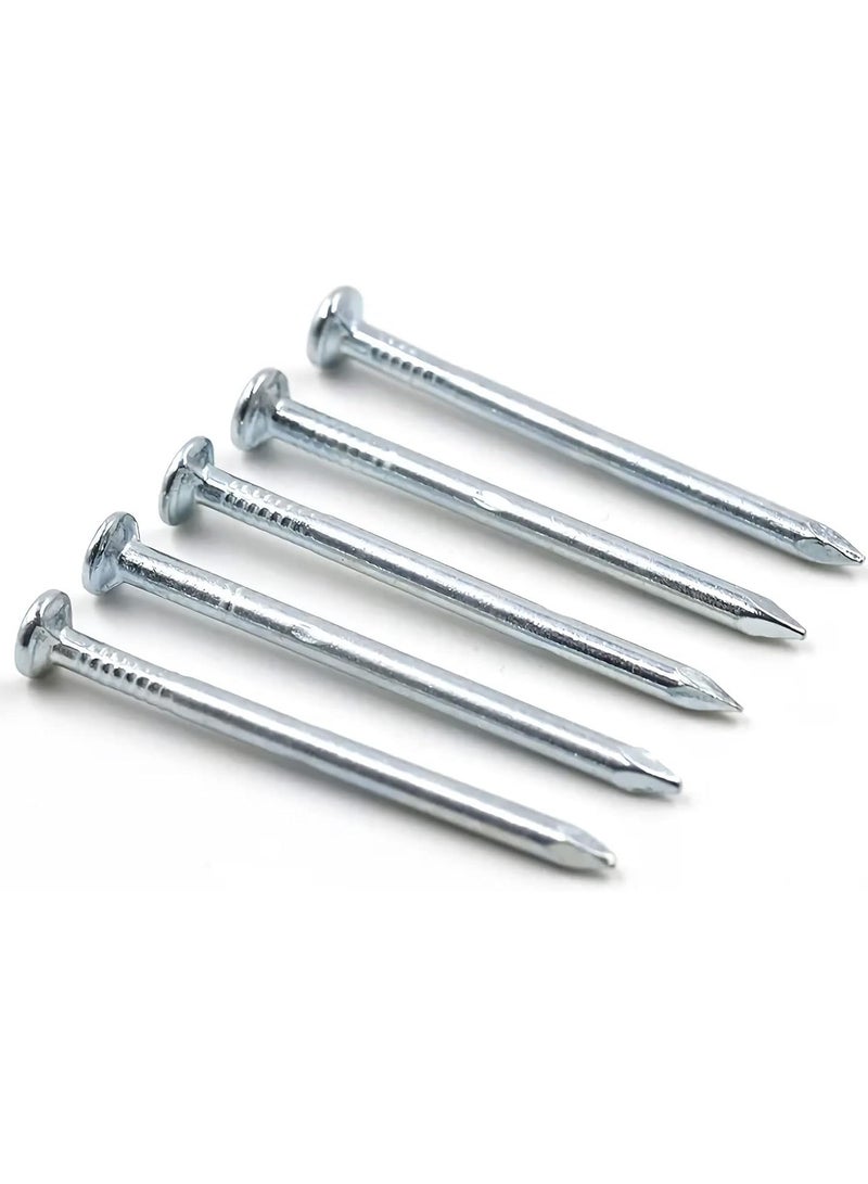 spa luxetique Hardware Common Nails, 200pcs Anti-rust Steel Nails Galvanized Concrete Nails Heavy Duty Wall Cement Nail for Hanging Picture Wall Mounting Woodworking, 30mm, Silver - Image 1