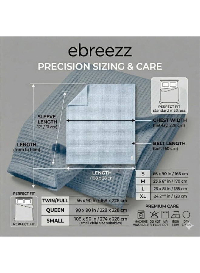 EBREEZZ Premium Waffle Cotton Blanket – 160×230 cm | 280 GSM - Image 4