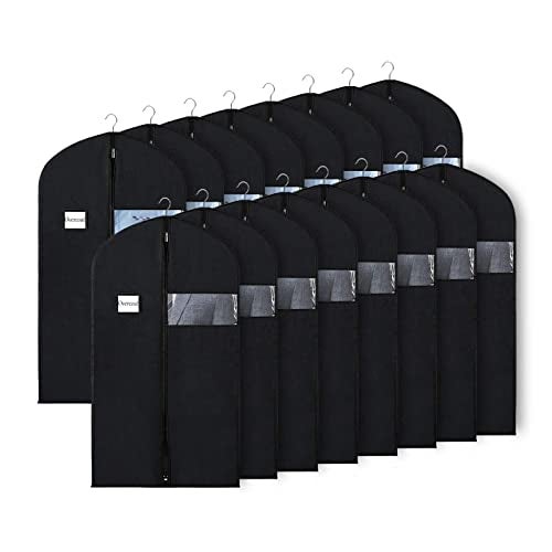 Univivi Univivi 16 Pack Suit Bags Garment Bag for Men Storage 40inch Clothes Cover with Clear Window and ID Card Holder for Suit Jacket Skirt Shirt and Coat