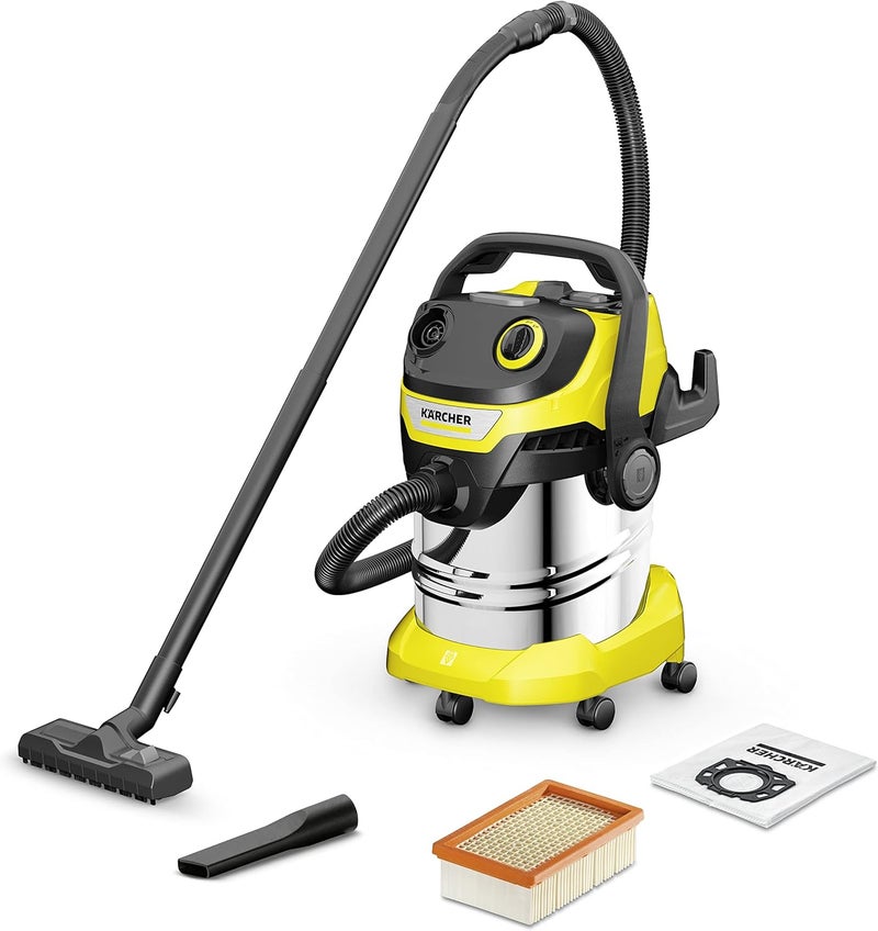 Kärcher - WD5 SV Wet & Dry Vacuum Cleaner, 1100 W, 25 Liters stainless steel container capacity, 2.2 m suction hose, blower function, Made in Europe - Image 1