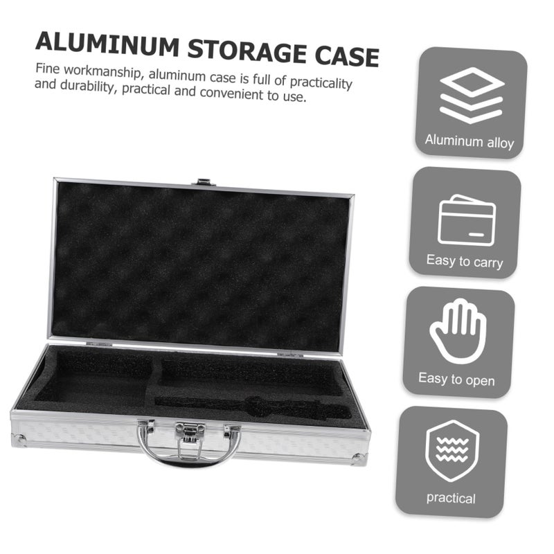 Aluminum Tool Box Lightweight Locking Briefcase Portable Protective Metal Tool Storage Case - Image 4