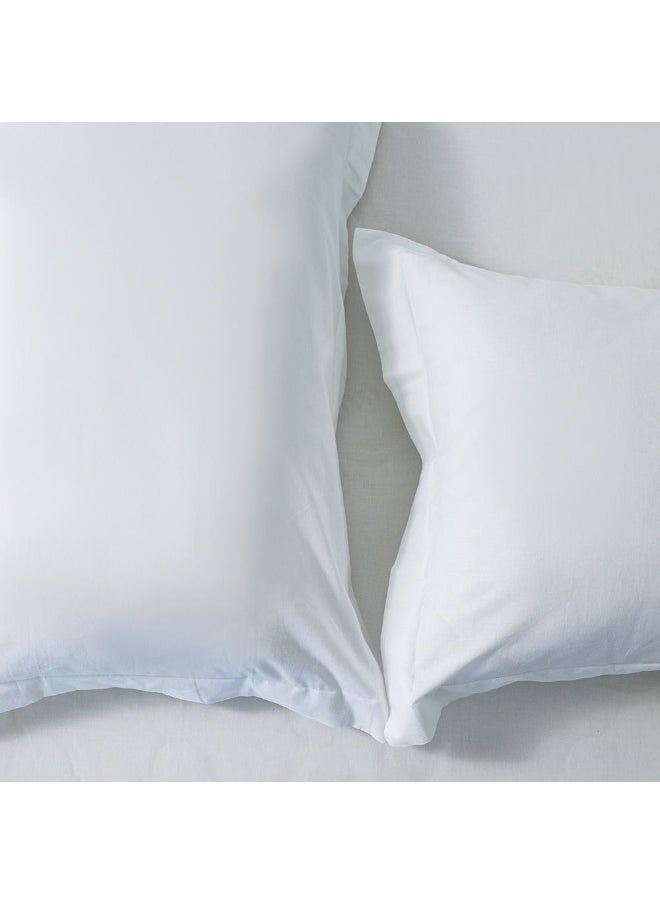 DANUBE HOME Bliss 3 - Pieces Cotton King Fitted Sheet Set - White - 180x200 + 35 cm 50x75 cm | 100% Cotton - 144 Thread Count Bedding Set For Bedroom  - Image 4