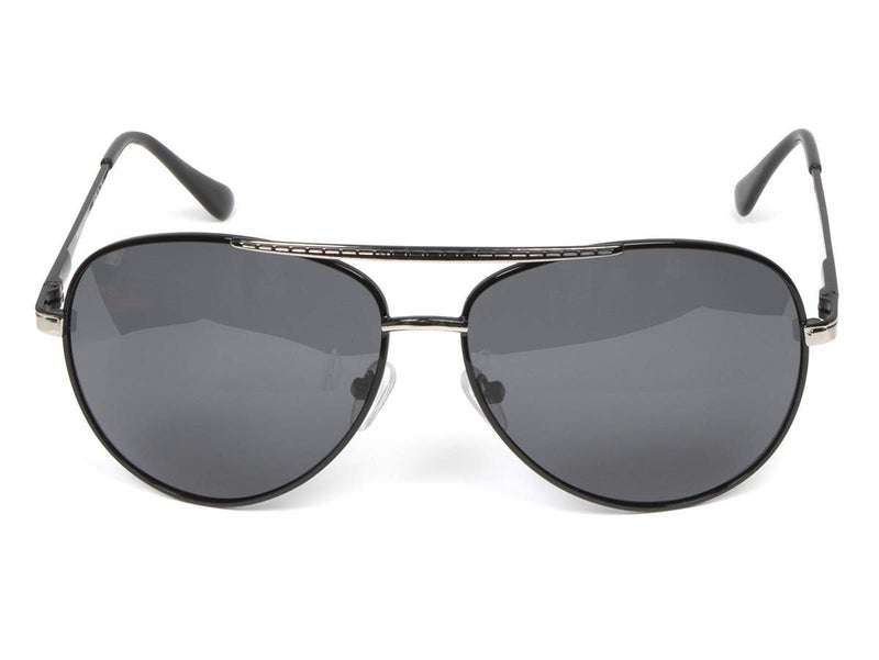 POLICE High Quality Men's Sun Polarized Glasses Metal High-end Sunglasses Black Frame with Grey Lenses - Image 2