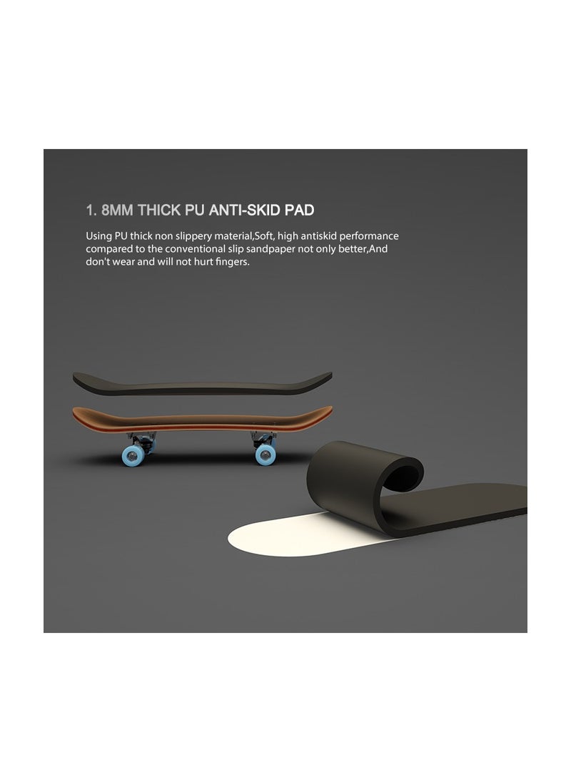 Generic Finger Skateboard, Alloy Mini Skateboard Deck with Pro Fingerboard Tools and Bearing (Yellow Wheels)  - Image 4