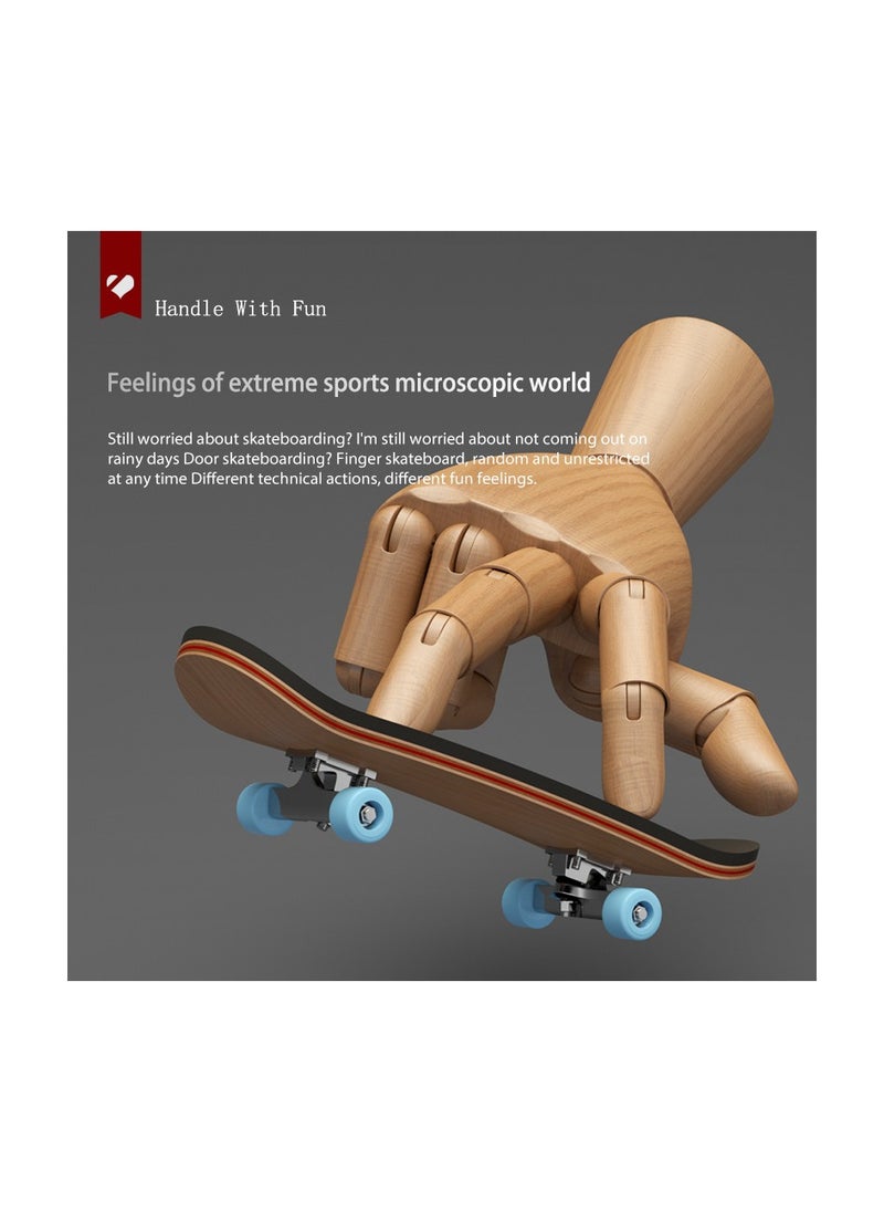Generic Finger Skateboard, Alloy Mini Skateboard Deck with Pro Fingerboard Tools and Bearing (Yellow Wheels)  - Image 5