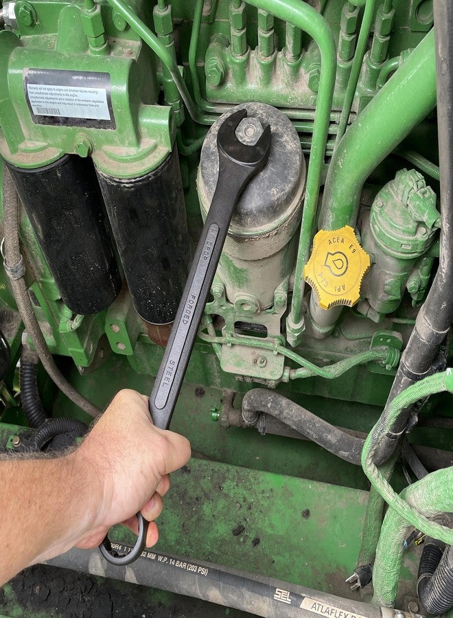 ABN Combination Wrench Set - 16 Pc Raised Panel Metric Wrench Set with Wrench Roll Up Pouch, Black Spanner Wrench Set - Image 3