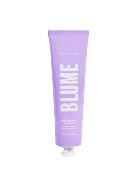 Superpower Clay Mask Bentonite + Kaolin Clay Pore Cleansing Mask Vegan Brightening + Refining Pore Minimizer Face Mask For All Skin Types (75G)