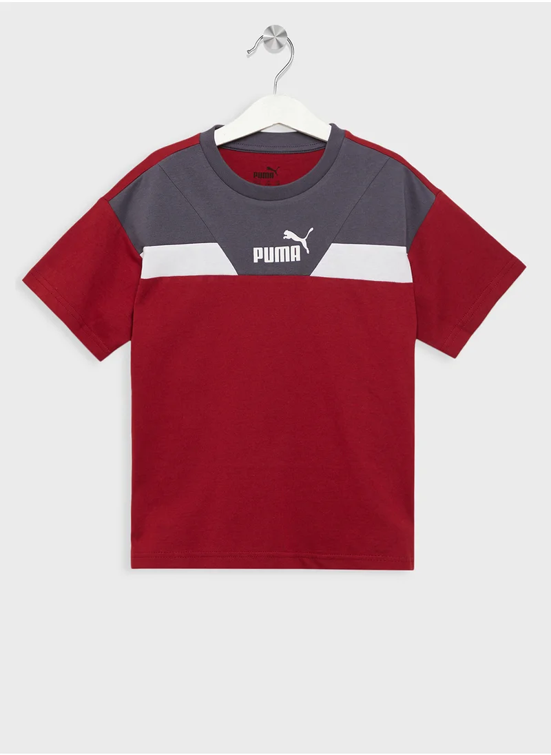 PUMA Youth Power Colorblock T-Shirt