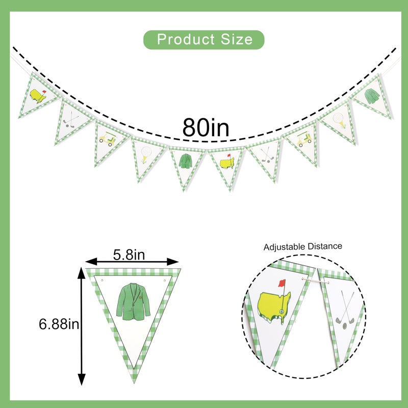 beaded Golf Themed Birthday Banner - Golf First/1st Birthday Party Decorations,Hole In One Party Banner,Hole In One First Year Banner - Image 2