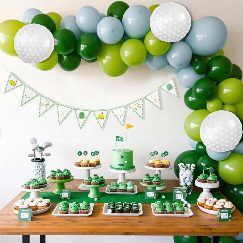 beaded Golf Themed Birthday Banner - Golf First/1st Birthday Party Decorations,Hole In One Party Banner,Hole In One First Year Banner - Image 5