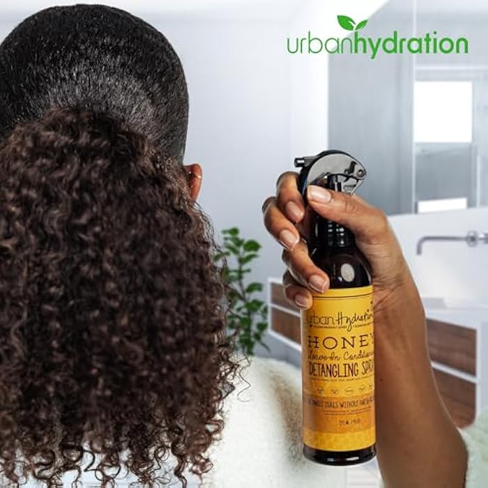 Urban Hydration Honey Health and Repair Shampoo and Detangler Duo Pack | Sulfate, Paraben and Dye Free, Cleanses, Detangles, Hydrates, Tames Frizz, and Repairs For Soft and Shiny Hair, All Hair Types - Image 5