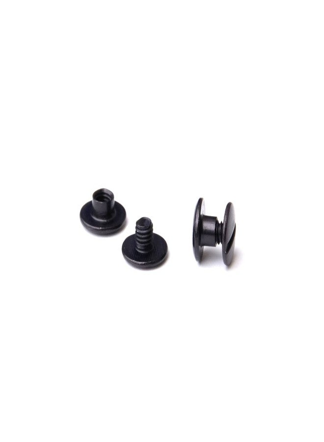 TruBind Aluminum Chicago Screw and Post Sets | 3/16 inch Post Length | 3/16 inch Post Diameter | Black | 100 Screws and 100 Posts - Image 1