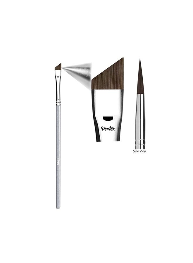 Angled Eyeliner Brush Slanted - Small Thin Winged Liner For Clean Lines To Apply Smooth Liquid Gel Liner For A Fine Wing | Application Of Flat Angle Edges Allows Precision Control Sexy Cat Eyes
