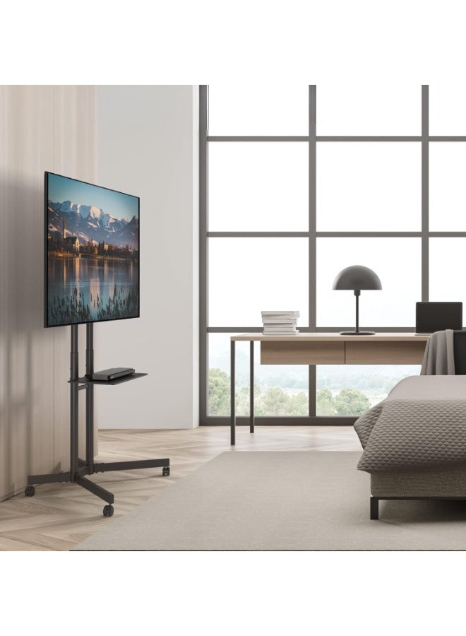 Portable Universal TV Stand with Wheels – Fits 32-85 Inch Plasma/LCD/LED/OLED TVs, Max Load 60kg, 600×400mm Mounting - Image 2