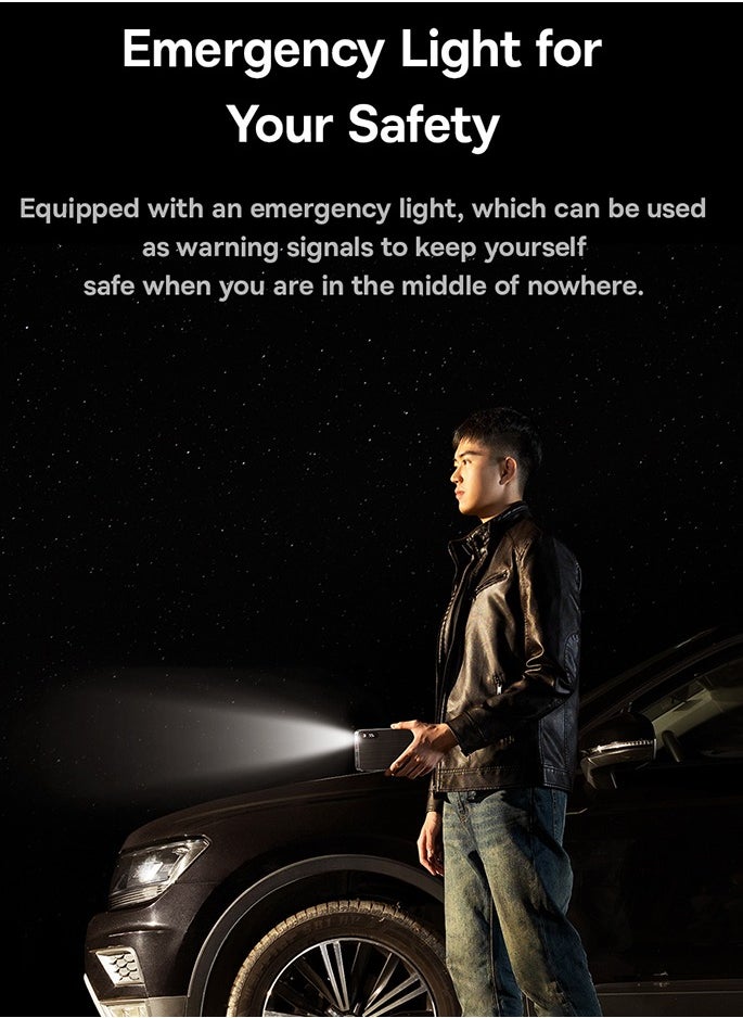 Baseus Charger Baseus Super Energy PRO Car Jump Starter, 1600A, USB (black)  - Image 4